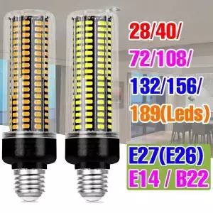 LED E27/E26 콘 라이트 전구 E14 천장 램프 B22 샹들리에 AC 85265V 무플리커 발코니 홈 거실 냉/온백색