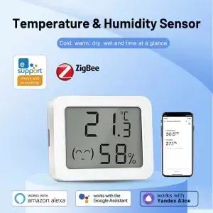 Zigbee 3.0 온도 습도 센서 APP 스마트 홈용 Ewelink을 통한 원격 제어 Yandex Alexa와 함께 작동