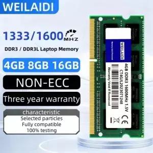 DDR3 4GB 노트북 메모리 램 PC3 1.5V 1333 1600Mhz 1.35V 10600 12800 SOM 204핀 NONECC