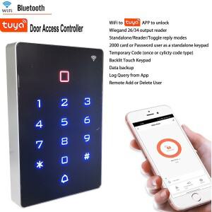 WiFi Tuya 방수 RFID 카드 키패드 리더 125kHz 13.56MHz 근접 ID 원격 야외 도어 잠금 장치 액세스 제어 시