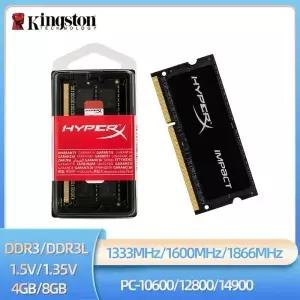 HyperX 1/2pcs 노트북 Ram DDR3 8GB 133hz 1600Mhz SOM PC310600 12800 14900 듀얼 채널
