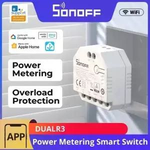 Sonoff Dual R3 Dualr3 WiFi 커튼 스위치 2구 전력 측정 기능이 있는 듀얼 릴레이 모듈 EWeLink를 통해