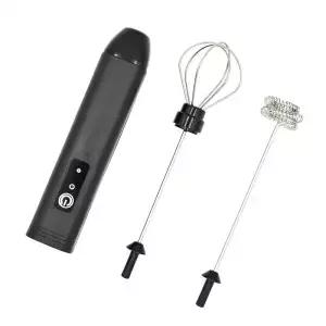 3단 속도 전기 우유 거품기 휴대용 USB 충전식 계란 더블 스틱 커피 커스터드 미니 블렌더