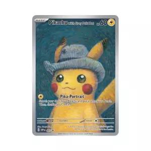 포켓몬 TCG x 반 고흐 뮤지엄 피카츄 그레이 펠트 햇 P 스칼렛  바이올렛 프로모 카드 (영문판)