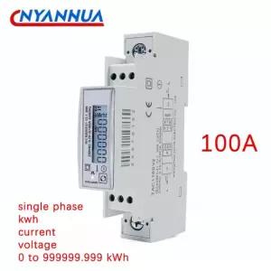 DIN 레일 에너지 소비 다기능 와트시 RS485 MODBUS 미터 100A 23 RTU TAC1100