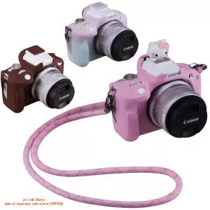 캐논 EOS-R100 카메라 소프트 케이스 R50 실리콘 쉘 보호 커버 가방 긁힘 방지 원숄더 넥백