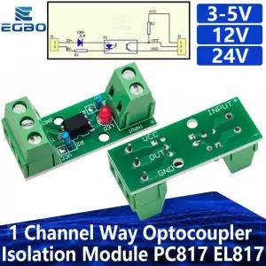 채널 웨이 옵토커플러 절연 모듈 광전 거치대 PLC PC817 드라이브 모터 레일 보드 In t 12V 5PCS