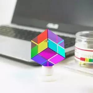 25mm 빛의분산 스펙트럼 광학실험 컬러 큐브 프리즘