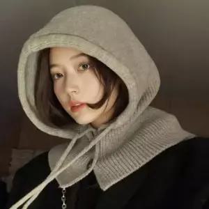 친절한탄씨 TBZ 잔솔 여성 니트 바라클라바 러닝 발라클라바 울클라바 후드모자 목워머 목토시