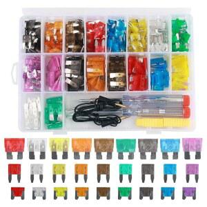 306PCS 자동차 퓨즈 구색 키트 키트 인듀드 미니 및 로우 프로파일 표준 (35A 30A 25A 20A 15A 10A 7.5A 5A 2A) 파라 카로 회로 테스터 포함
