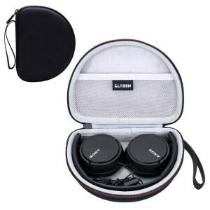 소니 MDR-ZX110 / MDRZX110AP MDRZX110NC MDR-ZX310AP ZX 시리즈 유선 온이어 헤드폰 블랙+그레이(케이스 전용)와 호환되는 LTGEM 케이스