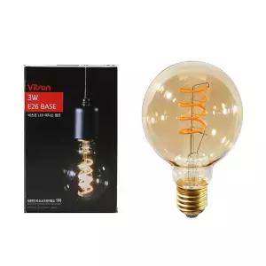 에디슨 LED 램프 3W E26 G80 2200K 전구(색)인테리어전구 디자인 조명 장식 식당등 카페