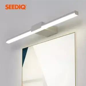 Led 욕실 벽 램프 알루미늄 거울 블랙 화이트 화장대 홈 현대 실내 Sconces 조명기구