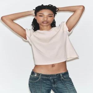 ZARA 러스틱 볼륨 티셔츠 - 스크래치 화이트 5039/388/251