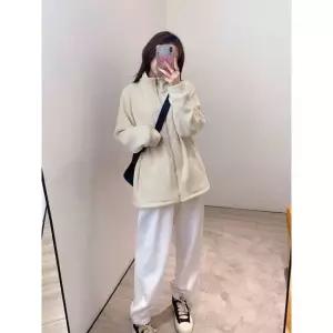 셀럽하우스 밀크후르츠 플리스 뽀글이 간절기 후드 트레이닝 루즈핏 여성 보아털 집업