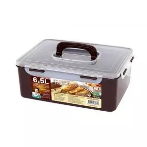 밀폐용기 6.5L초코 냉장고용기 김치통 직사각 국민 찬통 47호 반찬통