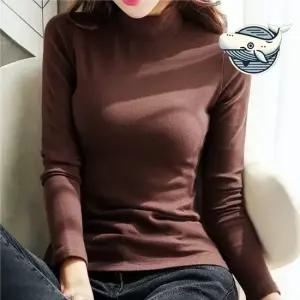여유로운 겨울 필수 하프 목폴라티 슬림핏 폴라티 목티 얇은 이너 슬림 기모 목폴라 목
