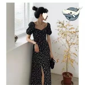 플라워 패턴 롱원피스 여름 나들이 슬리브 트임 휴양지원피스 호캉스패션 허니문룩
