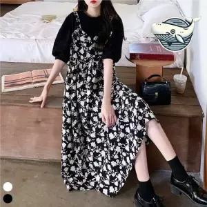 플라워 디자인 여름 원피스 스타일리쉬 하객룩 하객룩 바캉스룩 휴양지룩 데일리룩