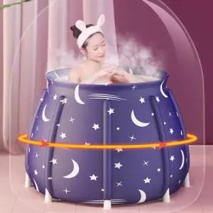 항아리튜브욕조 접이식 욕조 1인용 반신욕 스파