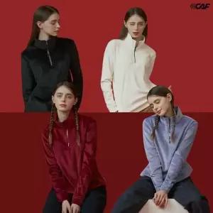 [르까프]25FW 여성 코듀로이 벨로아기모 집업티 4종