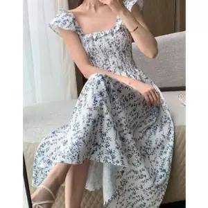 [라일리여성의류] Rly 여름 여성 반팔 퍼 셔링 데일리룩 원피스룩