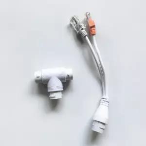 POE 분배기 2-in-1 네트워크 케이블링 커넥터 IP 카메라 CCTV 액세서리용 3방향 RJ45