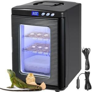 VEVOR 블랙 파충류 인큐베이터 25L 과학용 디지털 냉각 및 가열 5-60 ° C Reptile 12V/110V 작업용