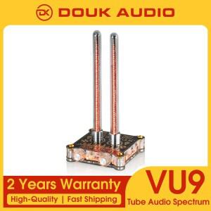 Douk Audio VU9 픽시 튜브 사운드 레벨 계량기, 레트로 음악 스펙트럼 오디오 램프, 마이크 포함