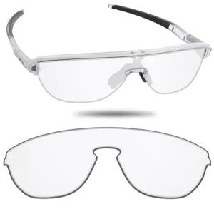 Fiskr Oakley Corridor 선글라스와 호환되는 편광 렌즈 교체품, 충격 방지 및 완벽한 핏 - 크리스탈 클리어