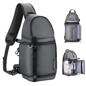K&F 컨셉 카메라 슬링백 크로스바디백 숄더백팩 DSLR / SLR 미러리스 사진 가방 캐논 니콘 소니 후지 고프로 DJI와 호환