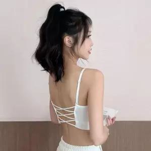 [라일리여성언더웨어] Rly 픽픽 트리플X 끈조절 탑나시 나시티 크롭 끈나시