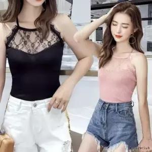 [라일리여성언더웨어] Rly 반전레이스 홀터넥나시삭제 검정나시 입술넥나시 슬 50694003)