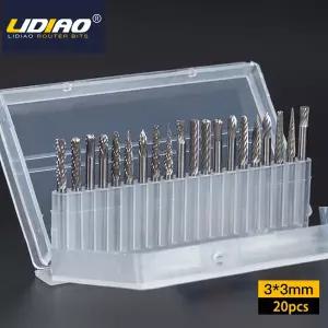 LIDIAO 3mm 생크 카바이드 로터리 버 세트 로터리 파일 세트 스틸 우드 금속 연마 도구 용 더블 컷 조각 그