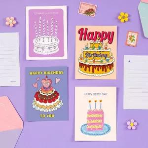 생일 축하 벌스데이 메시지 카드 11종 1세트 초대장 생일메시지카드 생일축하카드 생일파티카드