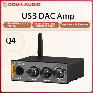 Douk Audio 미니 블루투스 수신기, Q4, USB 게이밍 DAC, 디지털-아날로그, COAX, OPT-RCA 오디오 컨버터,