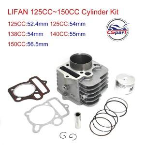 실린더 키트 Lifan 엔진 바이크 부품, 52.4mm, 125CC, 1P52FMI,