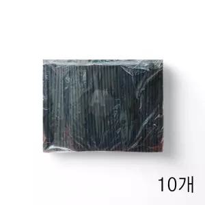 tbz 일자스트로우 검정 빨대 7mmx21cm 500입 x 10개 일회용 카페빨대 까페 커피빨대 업소용빨대