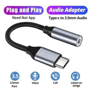 USB C 유형 ~ 3.5mm Aux 어댑터 c 3 5 잭 오디오 케이블 이어폰 변환기 iPhone Pro Samsung Galaxy S24