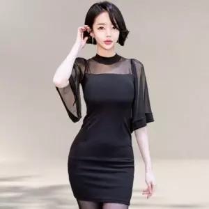 [라일리여성의류] Rly 플로잉 여성 쉬폰 미니 출근룩 원피스룩