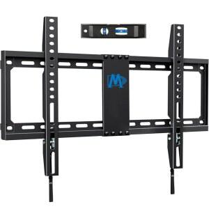 대부분의 42-84인치 평면 TV에 장착 드림 TV 마운트 고정, UL TV 월 마운트 브래킷 최대 VESA 600 x 400mm 및 132파운드 - 16인치 /18인치 /24인치 스터드 장착 - 로우 프로파일 및 공간 절약 MD2163-K