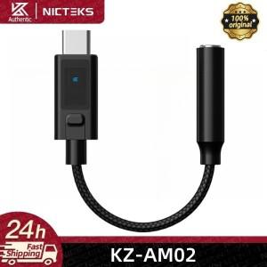 KZ AM02 휴대용 디코더 전문가급 오디오 이어폰 앰프 Type-C to 3.5mm 디지털 어댑터 EDX pro ZS10 PRO용
