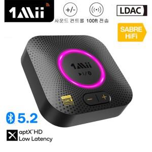1Mii B06S  블루투스 5.5 리시버, 하이파이 오디오 어댑터 W/LDAC Aptx HD  LL, 장거리 고해상도 볼륨 조절
