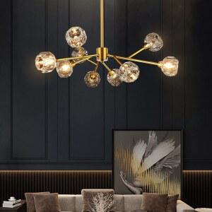 식탁 위의 다이닝 룸 위살라이프 조명 스푸트니크 조명기구 샹들리에 골드 아일랜드 거실 9가지 주방 크리스탈 모던 침실
