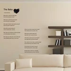 포인트 영문 벽장식 레터링스티커 데코 그래픽 The Baby  [m013754]