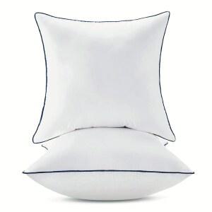 Ichrysania 18x18인치 베개 삽입물 세트 2-100% 면 커버, 소파, 침대용 던지기 (2팩, 18x18인치)