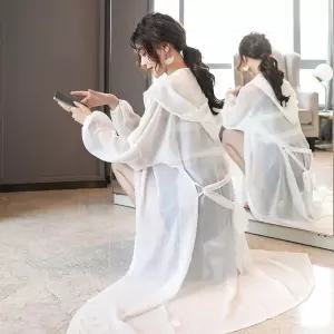 롱 쉬폰 시스루 자외선차단 여성 가디건 의류