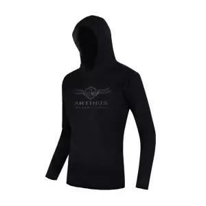 아티누스 플리스 후드 낚시티셔츠 블랙 AT-576B