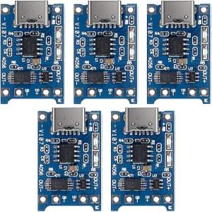 5pcs TP4056 Type-C USB 5V 1A 리튬 배터리 충전 모듈 보드 18650 DIY 전자 제품 빠르고 신뢰할 수 있는