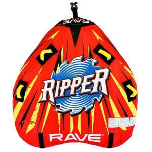 RAVE 스포츠 면도기 풍선 견인 튜브, 1-2인용 라이더, 독특한 스키-패스트 바텀 코팅, 나일론 커버, 폼으로 채워진 강화 손잡이 4개, 퀵 커넥트 지점, 보트 튜브 및 가능한 제품
